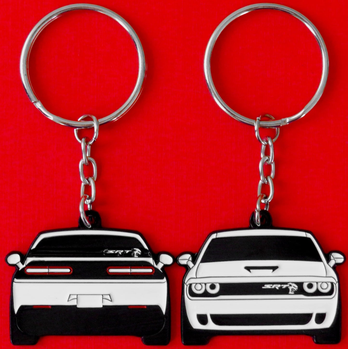 Keychain that fits on a key fob cover For White Challenger SRT Hellcat key ring gift idea for car guys, car enthusiasts, gearheads, petrolhead, gearhead, and more. Gifts for boyfriend, girlfriend, mother, father, brother, sister, him, her, mom, dad and much more. Redeye jet tag double sided. 392 and 345 hemi or SRT, RT, and R/T.