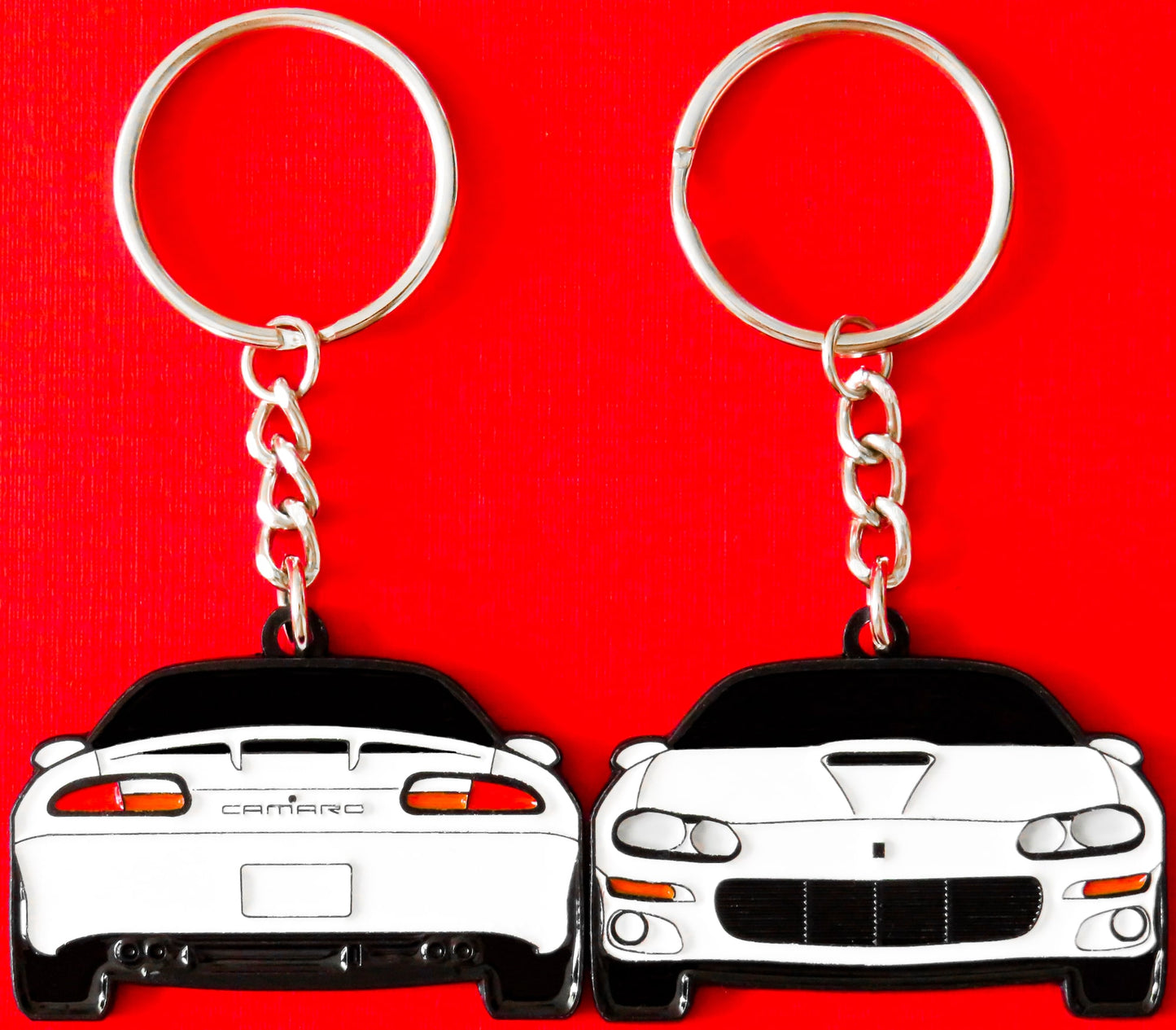 Enamel Keychain Pin Patch Lanyard that fits on a key fob For Chevy Camaro SS RS ZL1 1LE, Z28, and Z/28 4TH Generation 6th Gen American muscle car accessories, jet tag, key ring gift ideas for car guys, car enthusiasts, gearheads, father, mother, dad, mom, him, her, boyfriend, girlfriend and more. The ultimate keychain for Catfish Camaro owners fans and enthusiasts