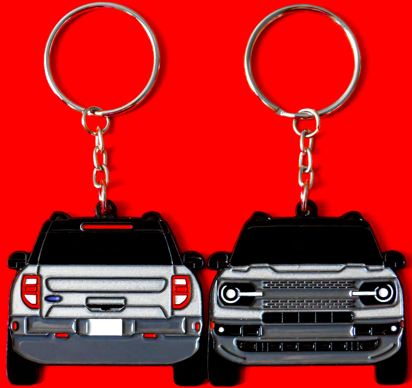 Ford Bronco Sport 2-Sided Keychain, Precision-Crafted Design, Perfect gifts for Bronco Sport Enthusiasts, Adventure Seekers, and Automotive Fans. Elevate Your Keys with Bronco Sport Style and Rugged Appeal, A Must-Have Accessory that fits on a key fob for Ford Bronco Sport Owners. Makes for a great gift for him, her, boyfriend, girlfriend, mom, dad, father, mother, and more. A great key ring for offroading enthusiasts, offroad lovers, 4x4, and overlanding overland