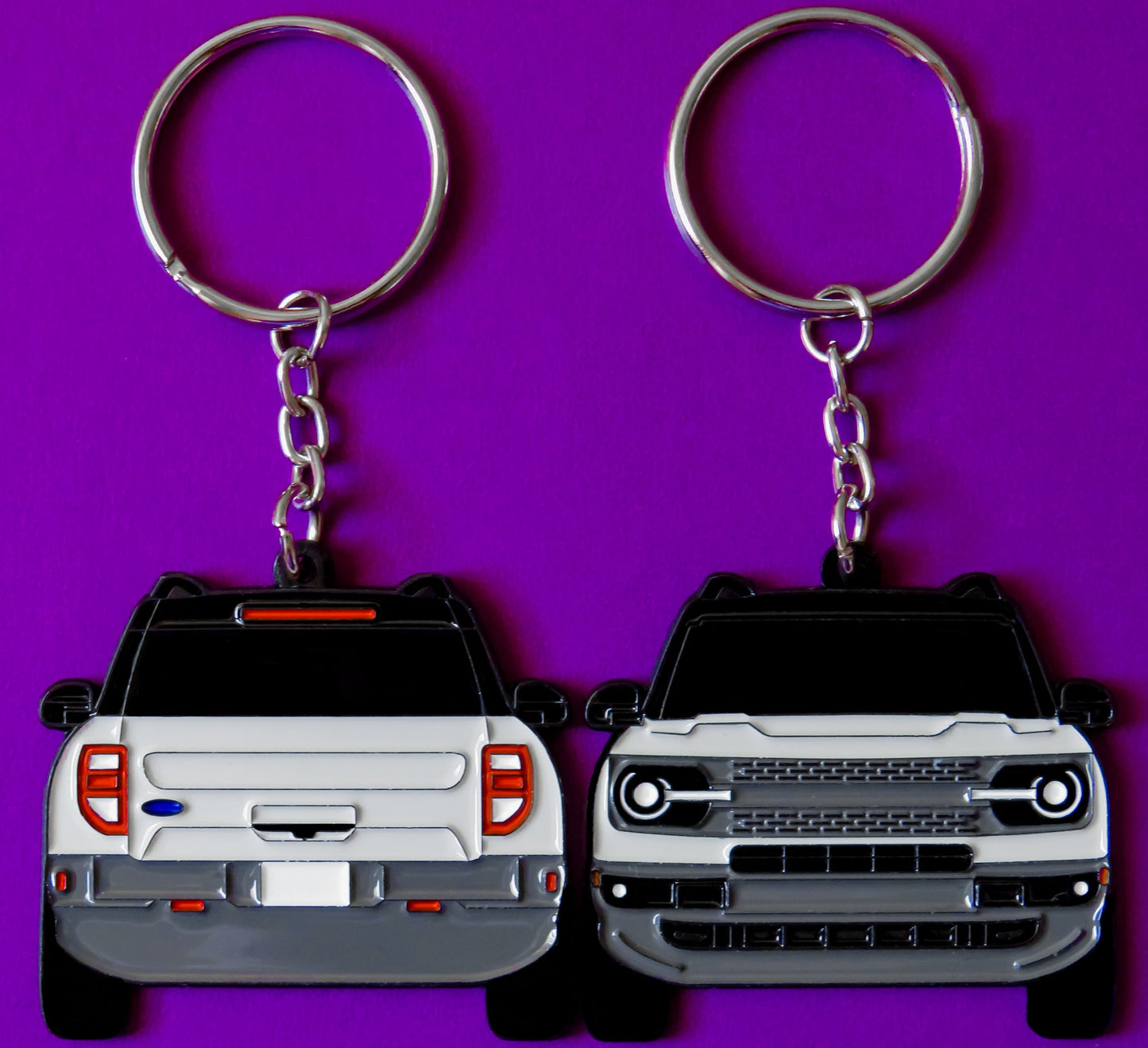 Ford Bronco Sport 2-Sided Keychain, Precision-Crafted Design, Perfect gifts for Bronco Sport Enthusiasts, Adventure Seekers, and Automotive Fans. Elevate Your Keys with Bronco Sport Style and Rugged Appeal, A Must-Have Accessory that fits on a key fob for Ford Bronco Sport Owners. Makes for a great gift for him, her, boyfriend, girlfriend, mom, dad, father, mother, and more. A great key ring for offroading enthusiasts, offroad lovers, 4x4, and overlanding overland