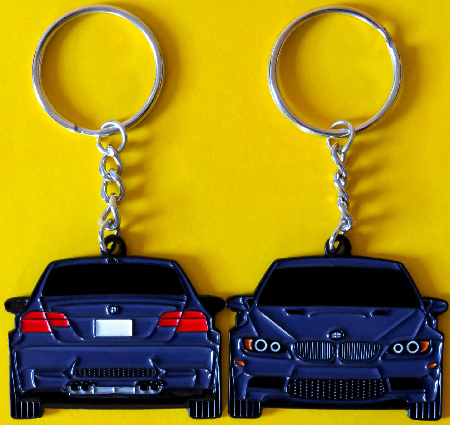 dark navy blue e92 m3 keychain that will make for a great accessory to any BMW owner or fan. If you've been looking for some cool gifts for car guys and car enthusiasts then these would be a great gift for any Bimmer owner or enthusiast that you may know. Whether it's for your boyfriend or girlfriend or maybe as a cool father's day gift these keychains will surely make any German car enthusiasts or car lovers smile because of how cool they look on your key fob and keyring. E9X