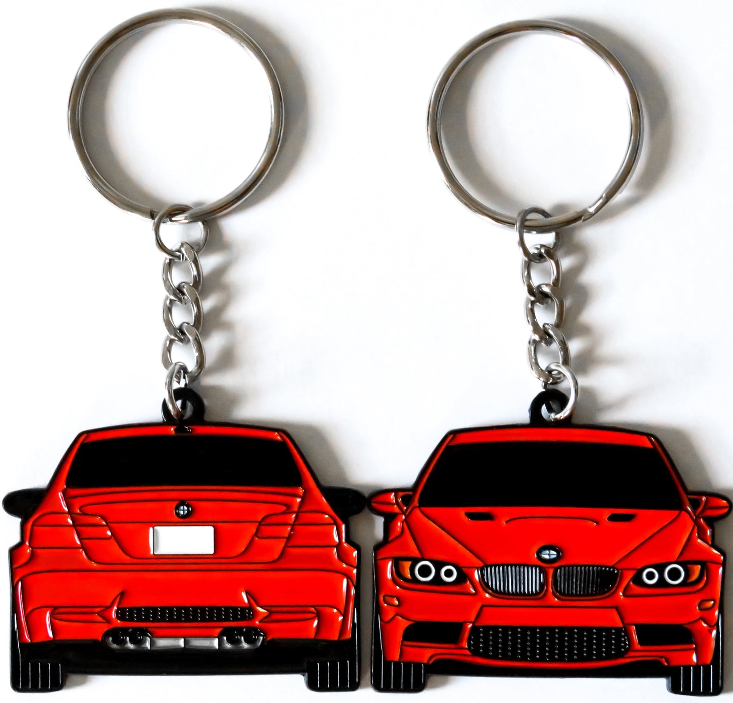red e92 m3 keychain that will make for a great accessory to any BMW owner or fan. If you've been looking for some cool gifts for car guys and car enthusiasts then these would be a great gift for any Bimmer owner or enthusiast that you may know. Whether it's for your boyfriend or girlfriend or maybe as a cool father's day gift these keychains will surely make any German car enthusiasts or car lovers smile because of how cool they look on your key fob and keyring. E9X