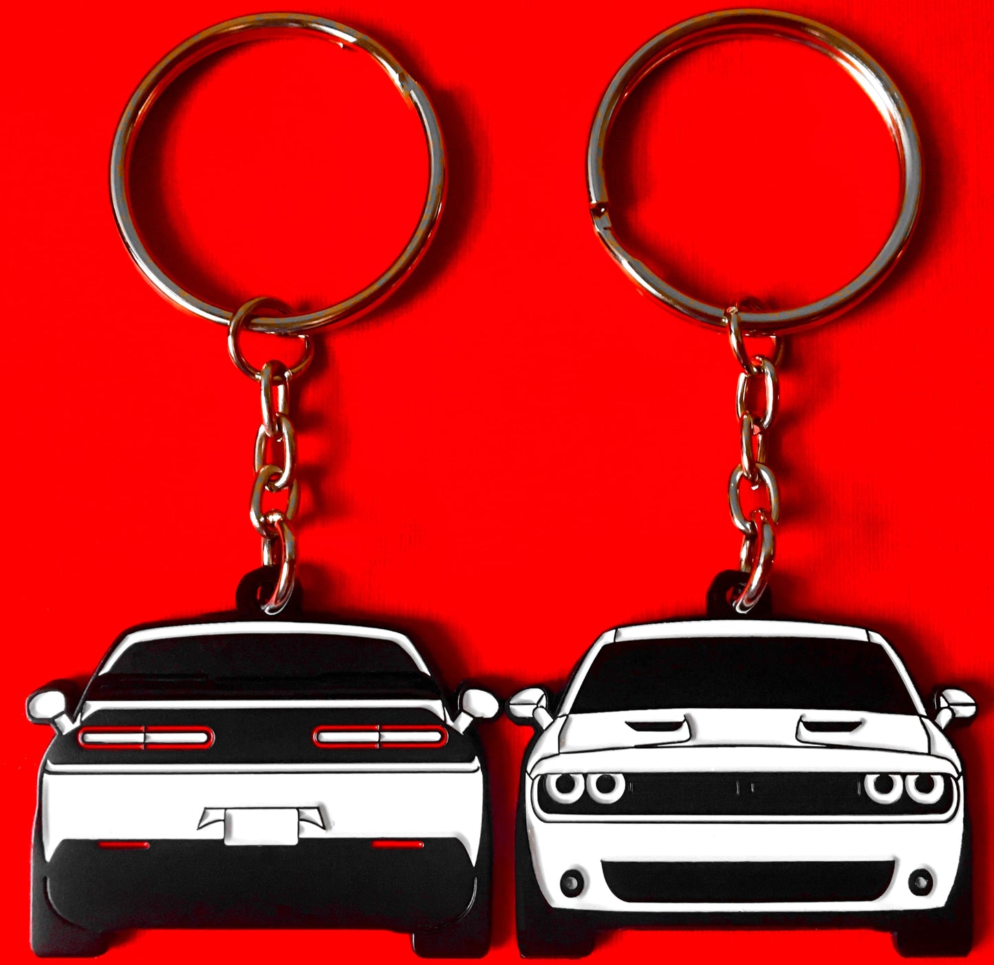 Keychain that fits on a key fob cover For Challenger Scatpack In White, key ring gift idea for car guys, car enthusiasts, gearheads, petrolhead, gearhead, and more. Gifts for boyfriend, girlfriend, mother, father, brother, sister, him, her, mom, dad and much more. Scat pack jet tag double sided. 392 and 345 hemi or SRT, RT, and R/T.