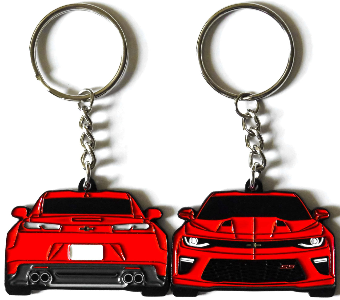Enamel Keychain Pin Lanyard that fits on a key fob cover For 2016 2017 2018 Red Chevy Camaro SS RS ZL1 1LE Sixth Generation 6th Gen American muscle car accessories, jet tag, key ring gift ideas for car guys, car enthusiasts, gearheads, father, mother, dad, mom, him, her, boyfriend, girlfriend and more.