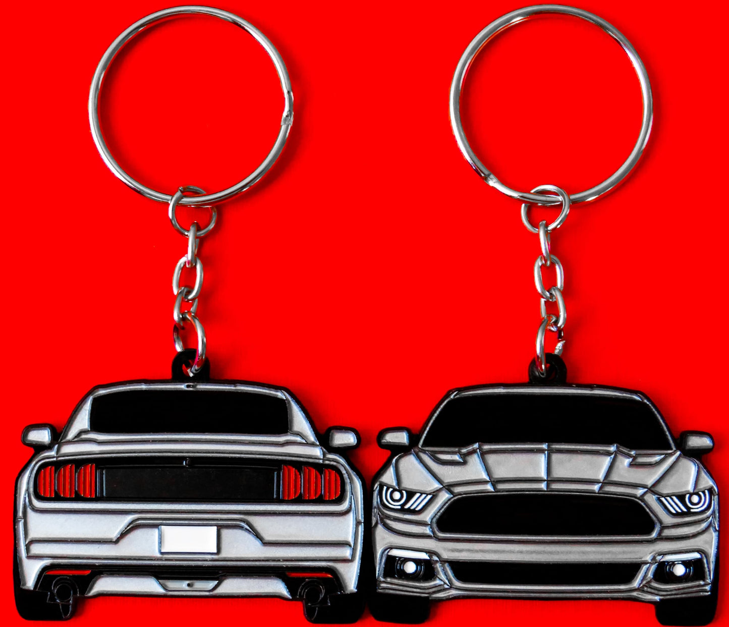 Keychain that fits on a key fob cover for Ford Mustang Silver sixth generation S550 Stang lanyard for car guys and enthusiasts, girlfriend, boyfriend, father, dad, mother, mom, him, her, and more. Apparel and parts 2015 2016 2017 2018 2019 2020 2021 2022 Ecoboost turbo cyclone 5.0 2.3