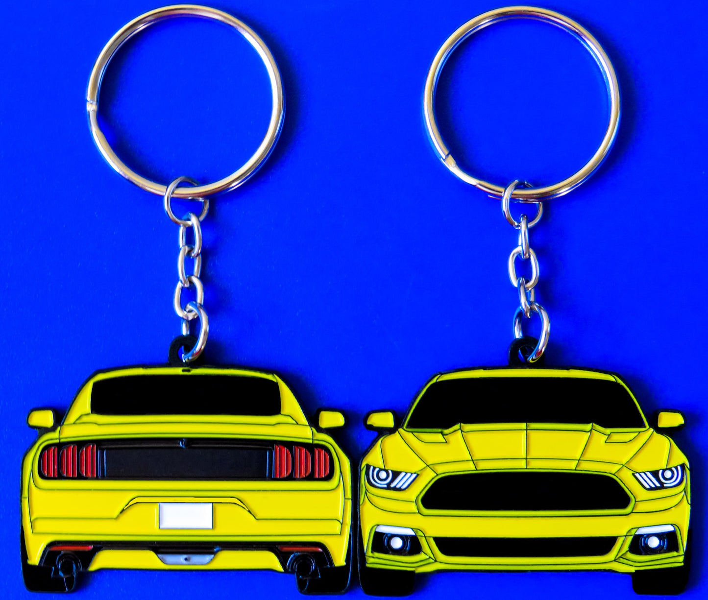 Keychain that fits on a key fob cover for Ford Mustang Yellow sixth generation S550 Stang lanyard for car guys and enthusiasts, girlfriend, boyfriend, father, dad, mother, mom, him, her, and more. Apparel and parts 2015 2016 2017 2018 2019 2020 2021 2022 Eco boost turbo cyclone 5.0 2.3